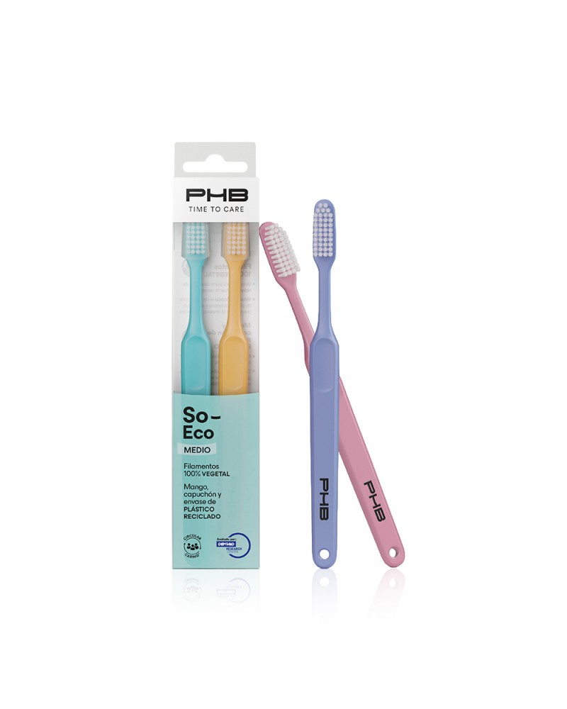 Pack Duplo Cepillo Medio PHB Time To Care® So Eco